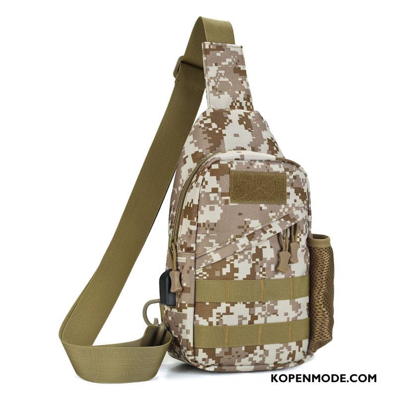 Schoudertas Heren Tactiek Mannen Messenger Tas Sporttas Borst Tas Outdoor Camouflage Zwart