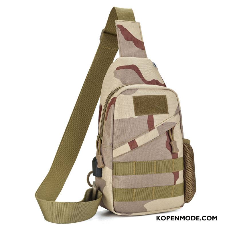 Schoudertas Heren Tactiek Mannen Messenger Tas Sporttas Borst Tas Outdoor Camouflage Zwart