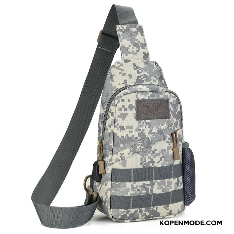 Schoudertas Heren Tactiek Mannen Messenger Tas Sporttas Borst Tas Outdoor Camouflage Zwart