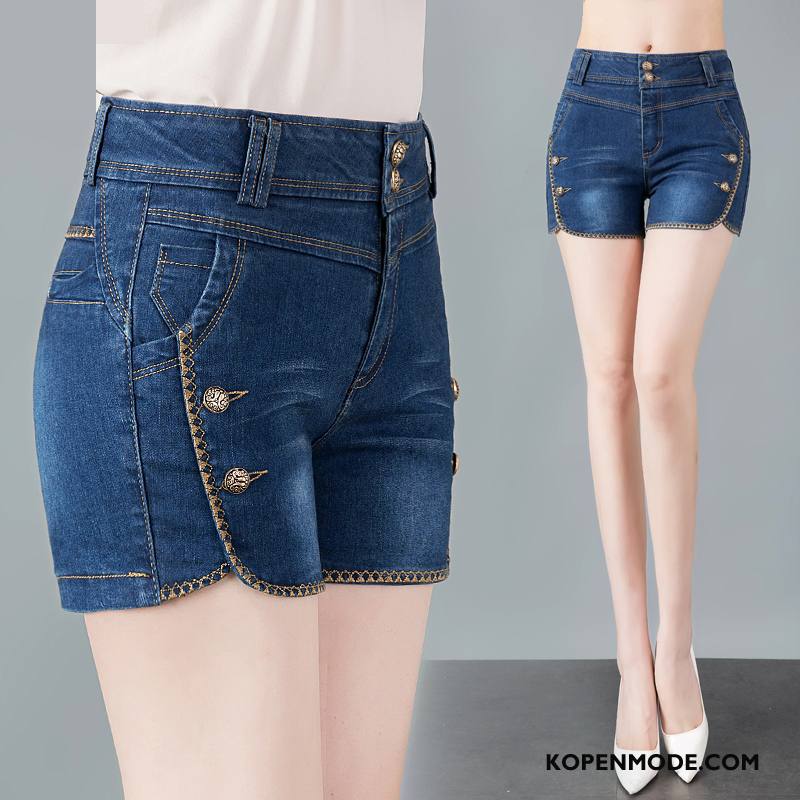 Shorts Dames Voorjaar Korte Broek Losse Nieuw Gaten Hoge Taille Wit