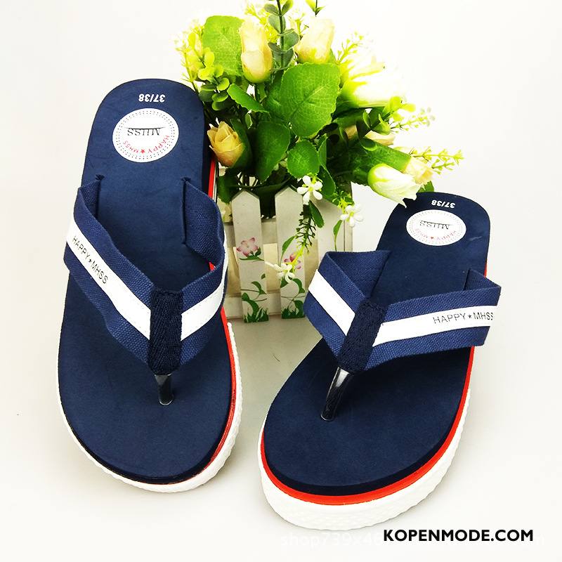 Slippers Dames Plateauzool Zomer Bovenkleding Platform Mode Vrouwen Zandkleur Zwart