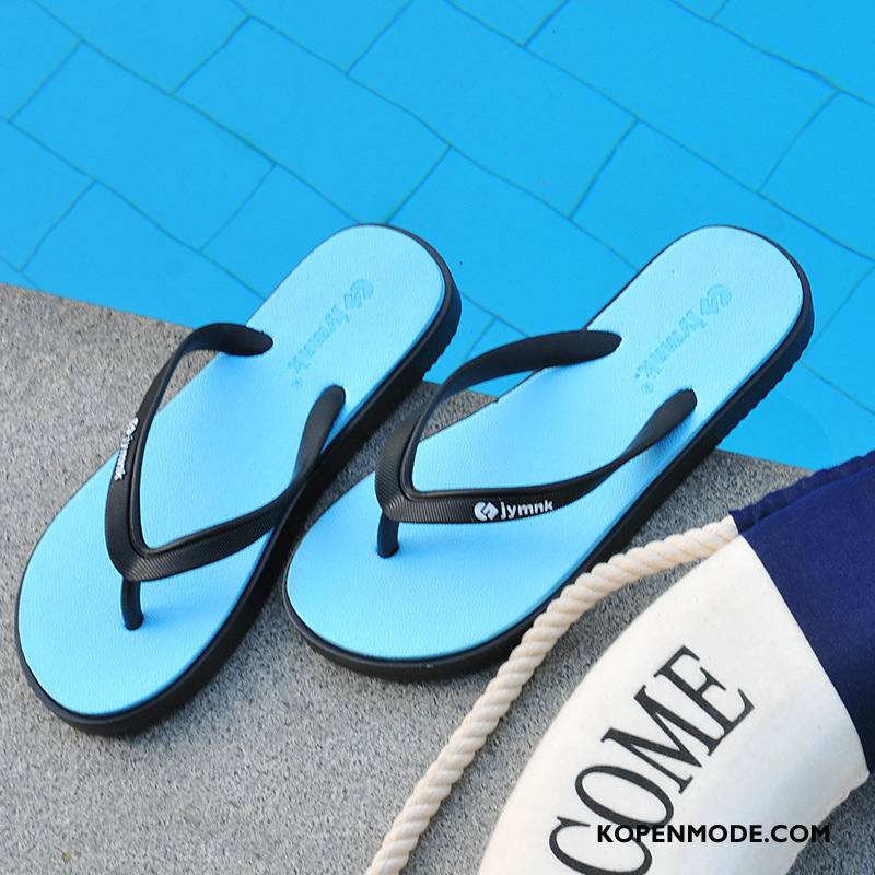Slippers Dames Sandaal Antislip Trend Mannen Pantoffels Plateauzool Zandkleur Zwart