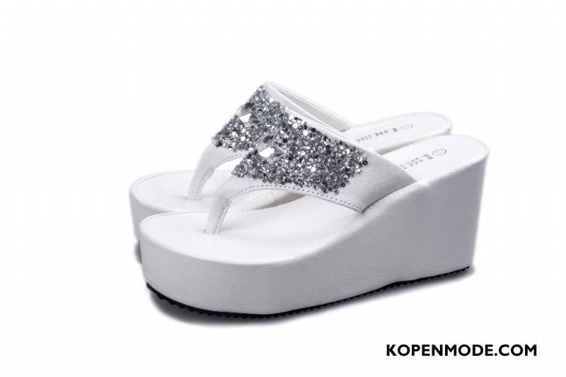 Slippers Dames Schoenen Zomer Voorjaar Vrouwen Plateauzool Platform Zandkleur Zwart