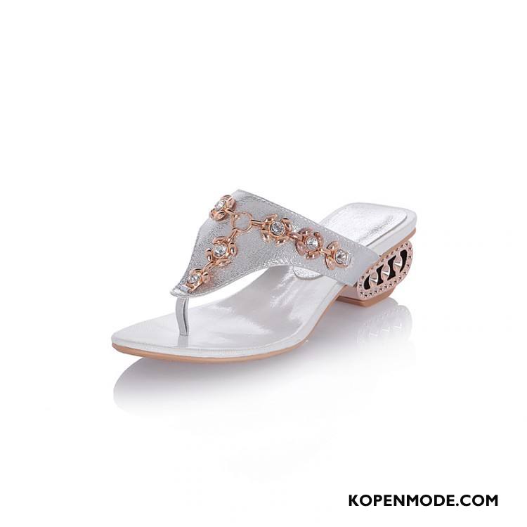 Slippers Dames Vrouwen Grote Maten Met Strass Goud