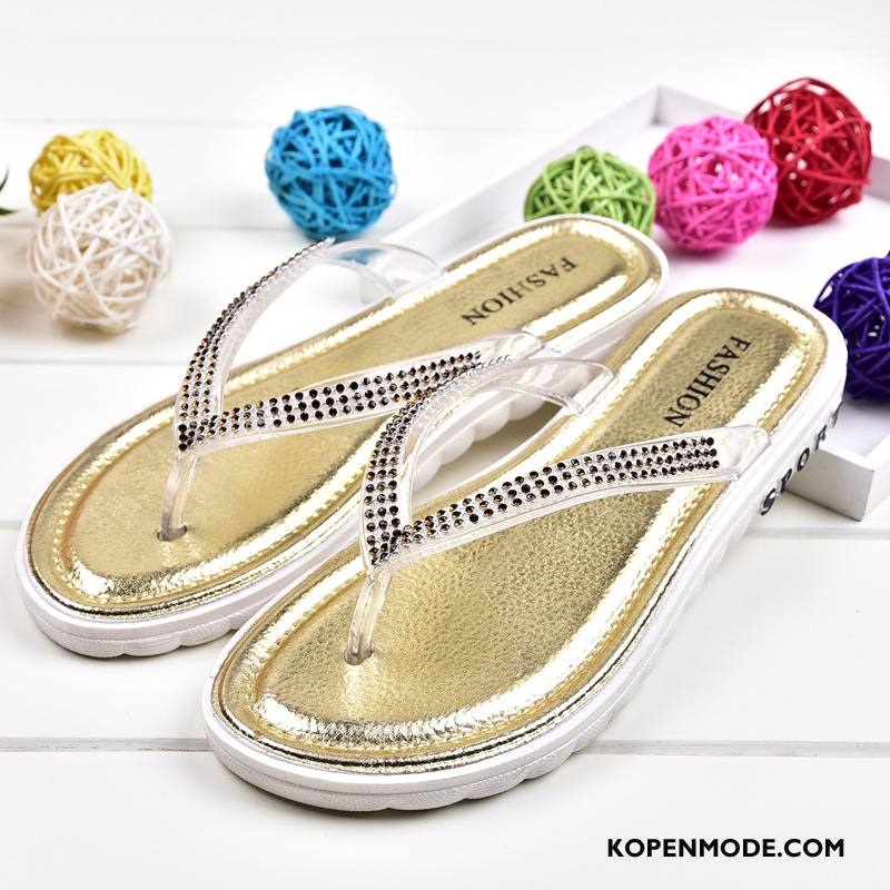 Slippers Dames Zachte Zolen Badkamer Vrouwen Antislip Mode Zomer Zandkleur Zilver