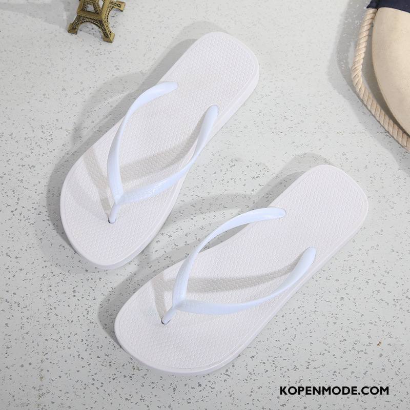 Slippers Dames Zachte Zolen Pantoffels Antislip Vrouwen Badkamer Zomer Effen Kleur Zwart