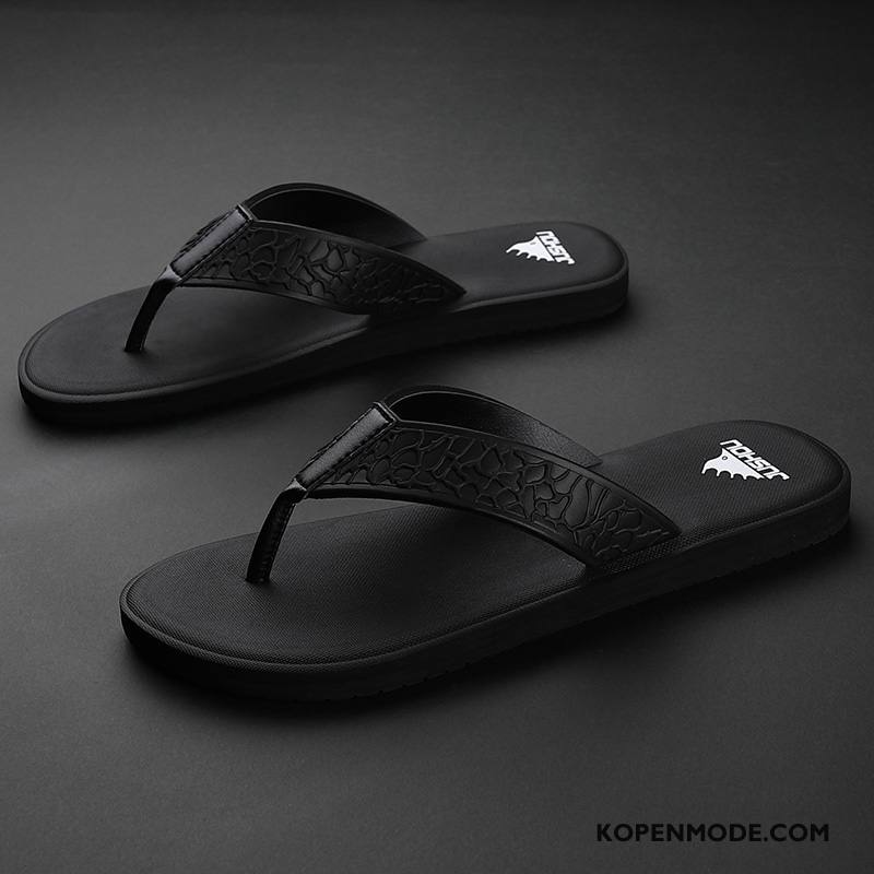 Slippers Heren Antislip Schoenen Zomer Outdoor Trend Mannen Zandkleur Zwart