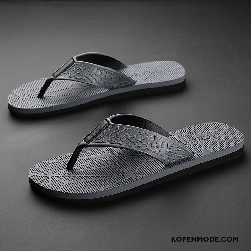 Slippers Heren Antislip Schoenen Zomer Outdoor Trend Mannen Zandkleur Zwart