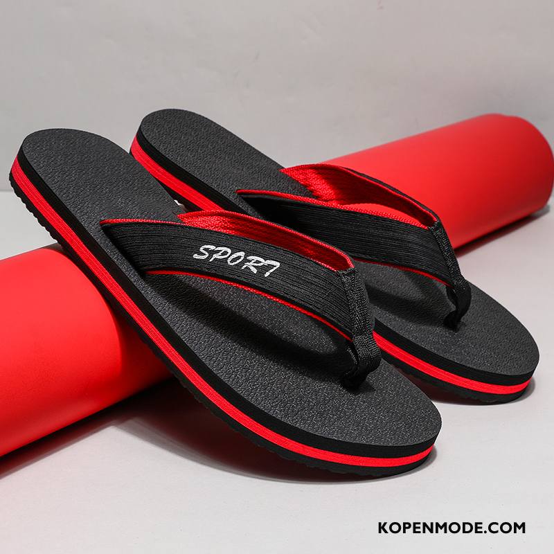 Slippers Heren Antislip Sport Zomer Bovenkleding Mannen Trend Zandkleur Zwart