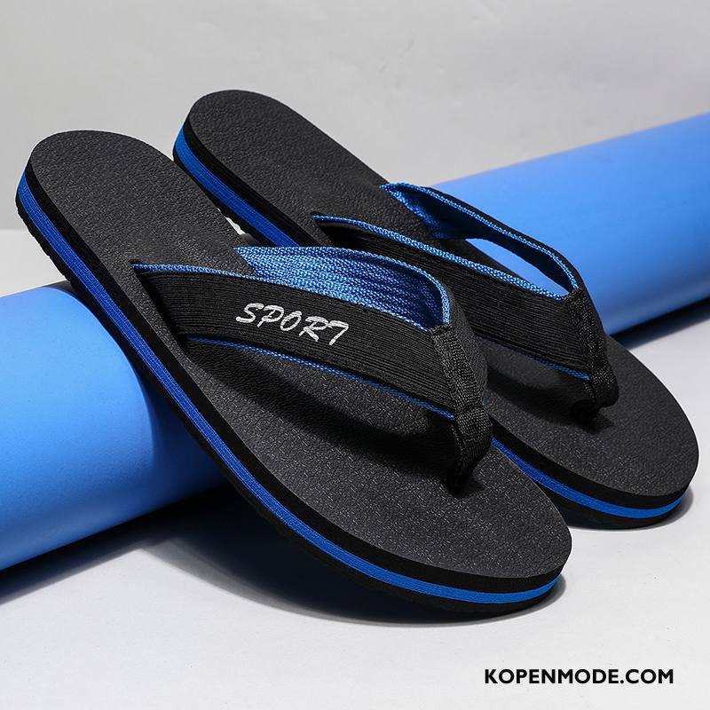 Slippers Heren Antislip Sport Zomer Bovenkleding Mannen Trend Zandkleur Zwart