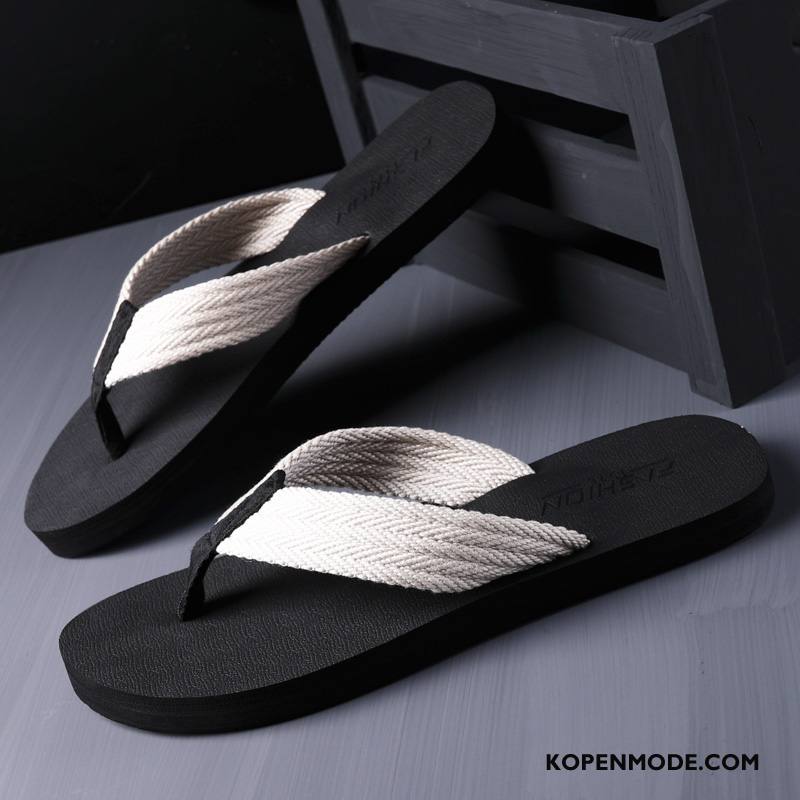 Slippers Heren Antislip Trend Bovenkleding Pantoffels Mannen Schoenen Zandkleur Zwart