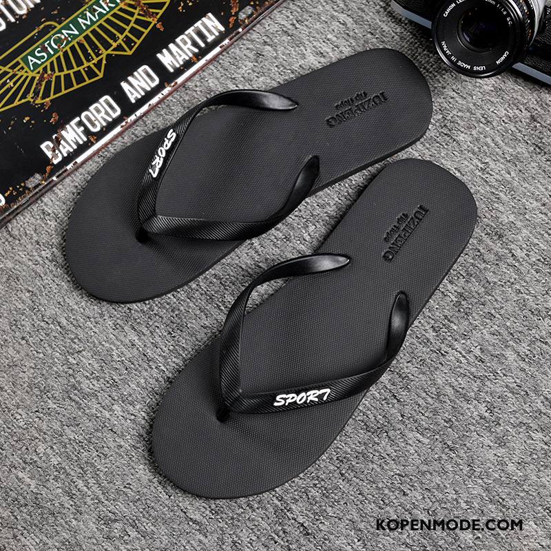 Slippers Heren Antislip Trend Mannen Pantoffels Casual Outdoor Zandkleur Zwart