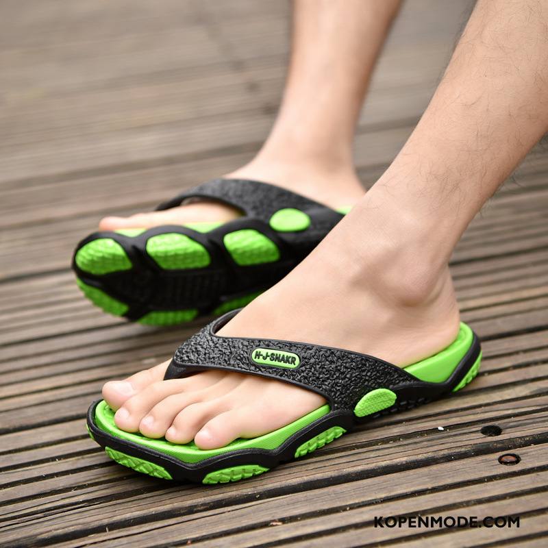 Slippers Heren Badkamer Mode Casual Schoenen Zomer Mannen Zandkleur Zwart Groen