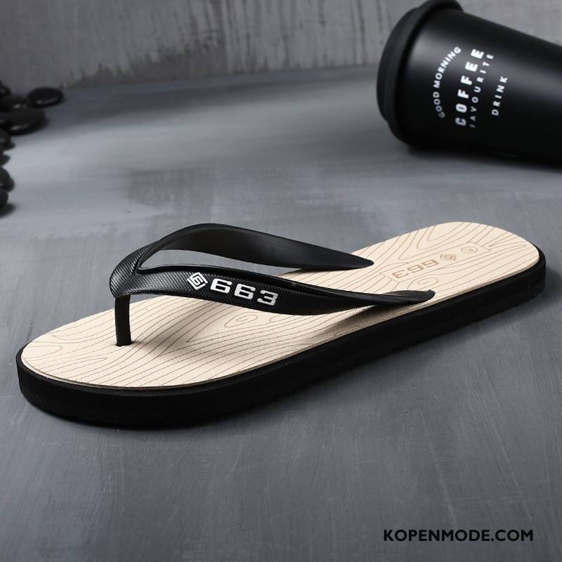 Slippers Heren Bovenkleding Outdoor Trend Pantoffels Schoenen Antislip Zandkleur Zwart