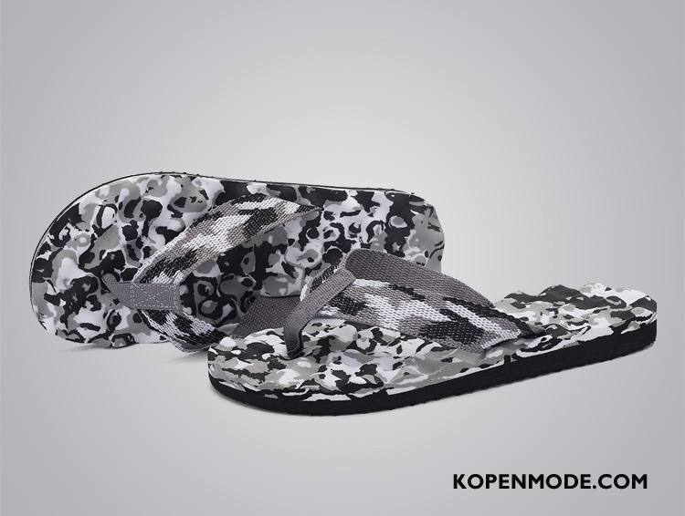 Slippers Heren Casual Pantoffels Massage Mannen Zachte Zolen Zomer Camouflage Zandkleur Groen