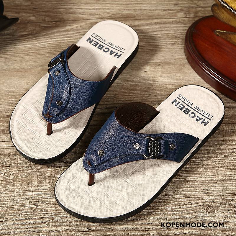 Slippers Heren Gratis Verzending Mannen Trend Badkamer Zomer 2018 Blauw Zandkleur