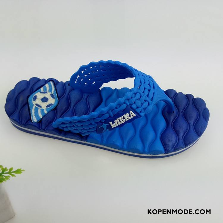 Slippers Heren Massage Mode Antislip Mannen Pantoffels Zomer Blauw Zandkleur