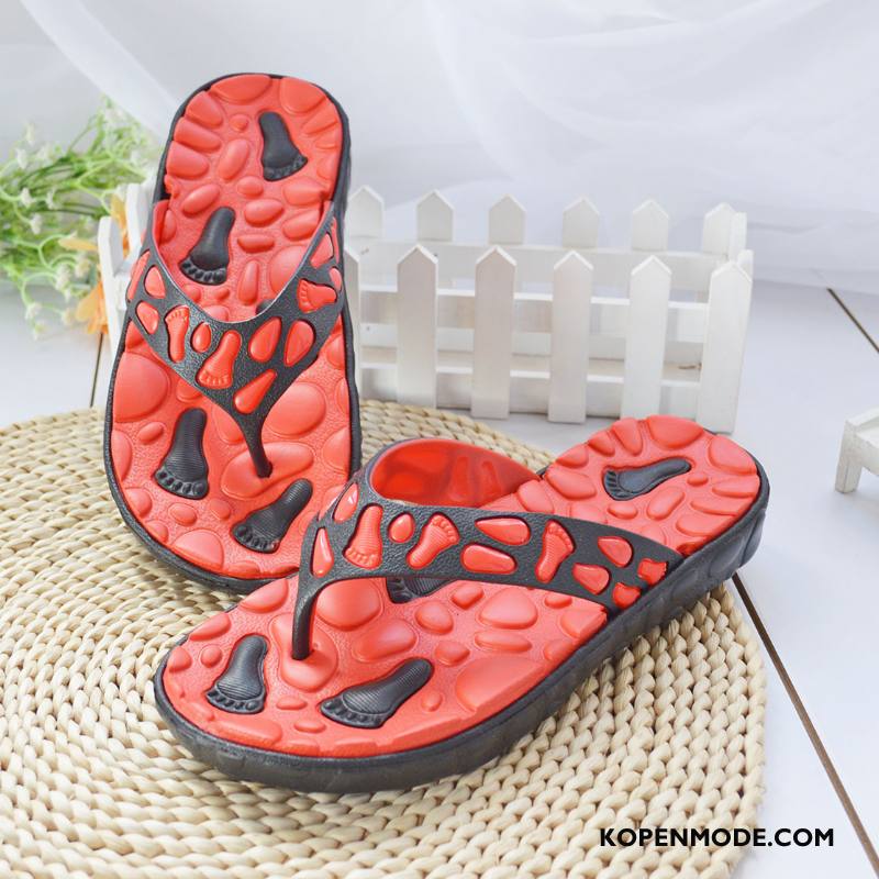 Slippers Heren Pantoffels Dikke Zool Mannen Zomer Massage Antislip Zandkleur Geel