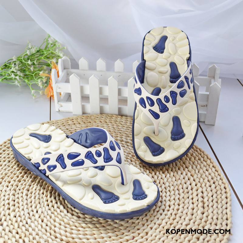 Slippers Heren Pantoffels Dikke Zool Mannen Zomer Massage Antislip Zandkleur Geel