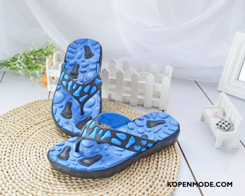 Slippers Heren Pantoffels Dikke Zool Mannen Zomer Massage Antislip Zandkleur Geel