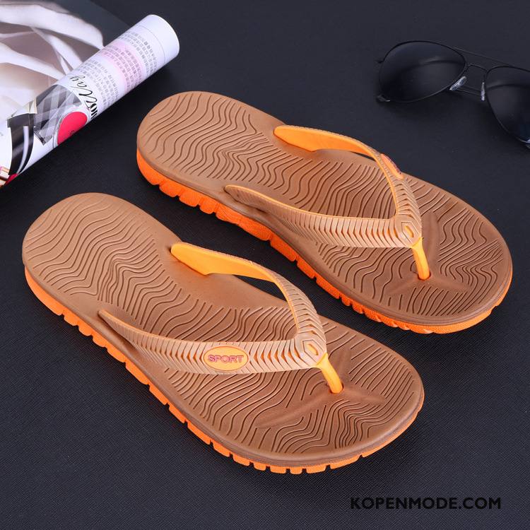 Slippers Heren Pantoffels Slijtvastheid Mannen Outdoor Zomer Lichte Zandkleur Geel