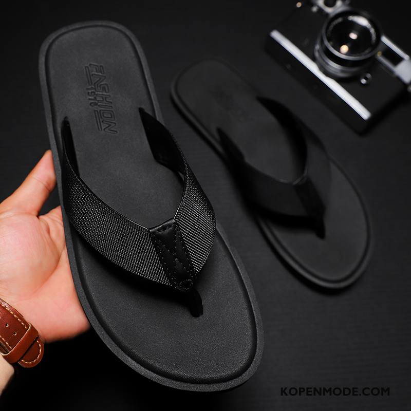 Slippers Heren Persoonlijk Mode Trend Sandaal Pantoffels Antislip Zandkleur Zwart