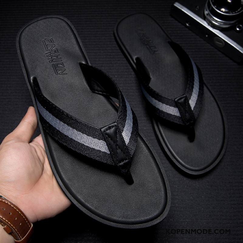 Slippers Heren Persoonlijk Mode Trend Sandaal Pantoffels Antislip Zandkleur Zwart