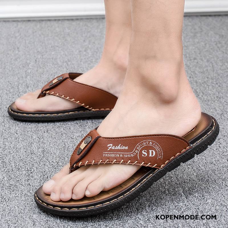 Slippers Heren Persoonlijk Sandaal Outdoor Trend Mannen Zomer Zandkleur Bruine