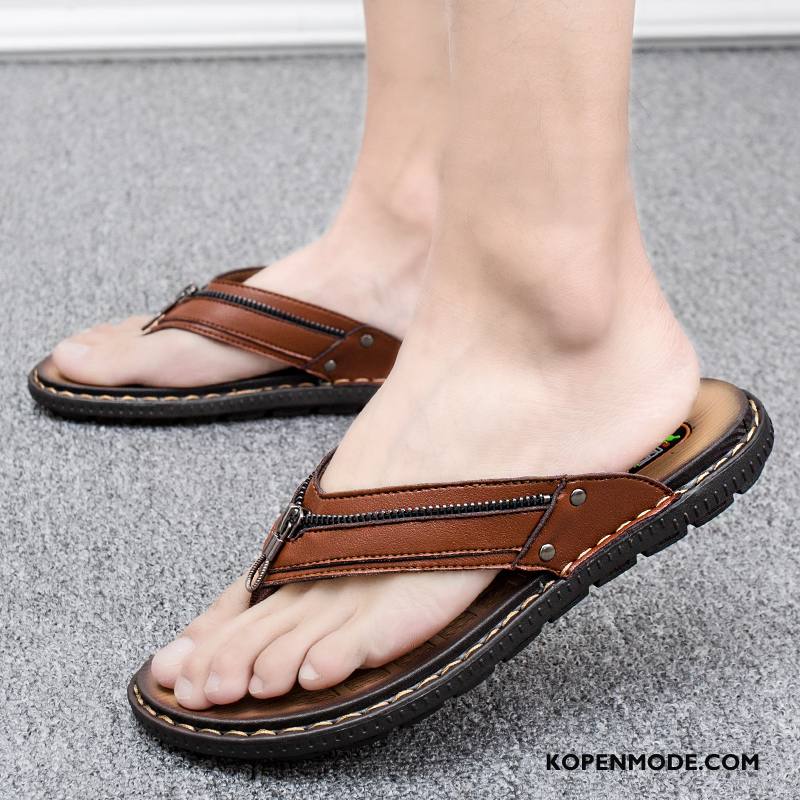 Slippers Heren Persoonlijk Sandaal Outdoor Trend Mannen Zomer Zandkleur Bruine