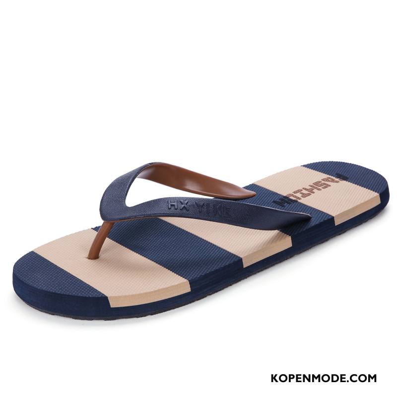 Slippers Heren Persoonlijk Zomer Trend Pantoffels Mannen Antislip Blauw Zandkleur