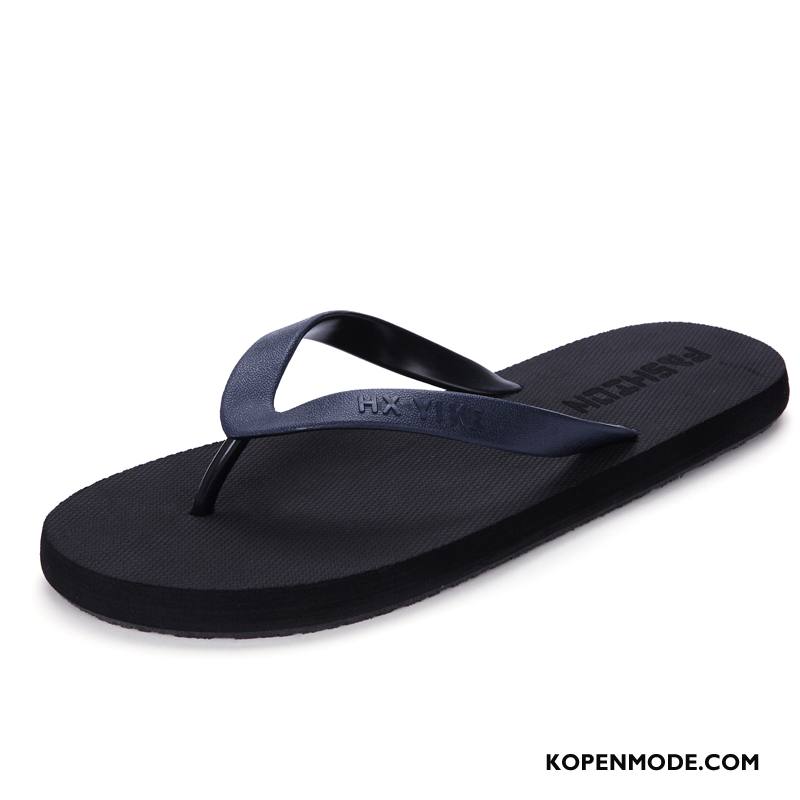 Slippers Heren Persoonlijk Zomer Trend Pantoffels Mannen Antislip Blauw Zandkleur