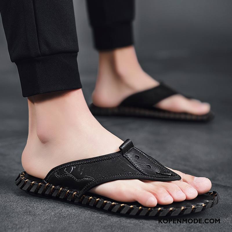 Slippers Heren Sandaal Bovenkleding Persoonlijk Mannen Outdoor Zomer Kaki Zandkleur