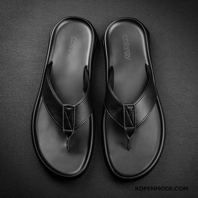 Slippers Heren Schoenen Mode Pantoffels Mannen Persoonlijk Zomer Zandkleur Zwart