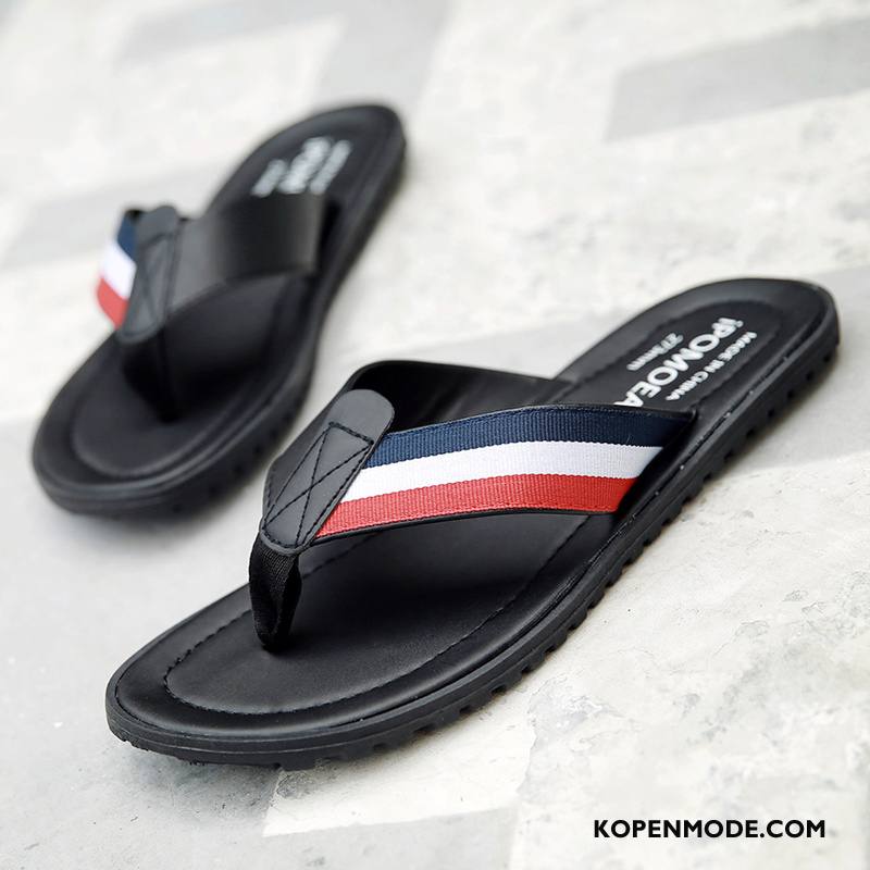 Slippers Heren Trend Leer Schoenen Outdoor Sandaal Bovenkleding Zandkleur Wit