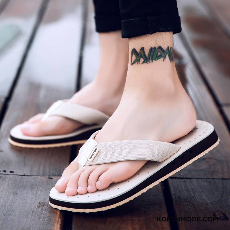 Slippers Heren Zachte Zolen Mannen Schoenen Outdoor Zomer Antislip Zandkleur Groen