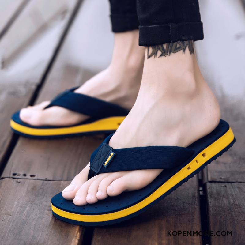 Slippers Heren Zachte Zolen Mannen Schoenen Outdoor Zomer Antislip Zandkleur Groen