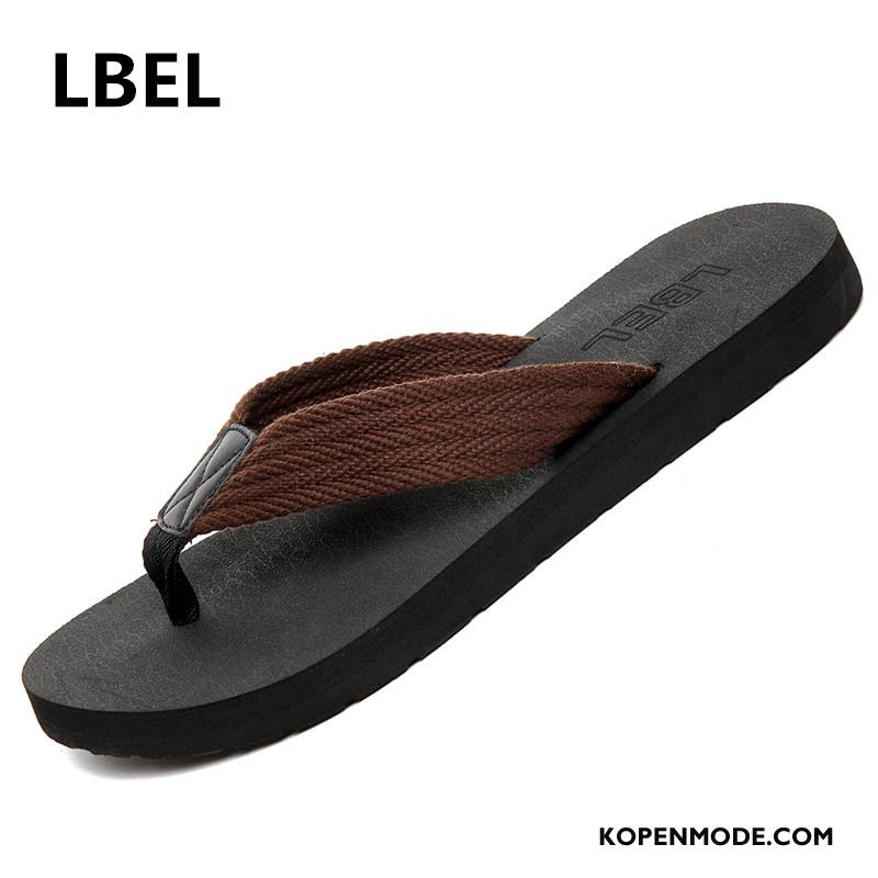 Slippers Heren Zachte Zolen Zomer Trend Sandaal Pantoffels Antislip Bruine