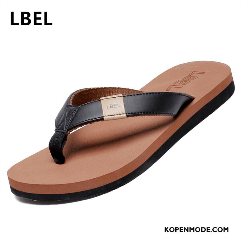 Slippers Heren Zachte Zolen Zomer Trend Sandaal Pantoffels Antislip Bruine