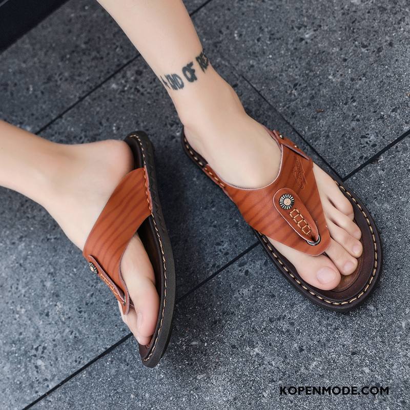 Slippers Heren Zomer Trend Outdoor Pantoffels Antislip Persoonlijk Zwart