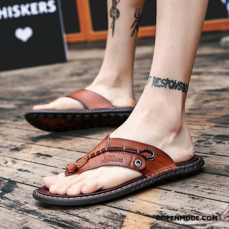 Slippers Heren Zomer Trend Outdoor Pantoffels Antislip Persoonlijk Zwart