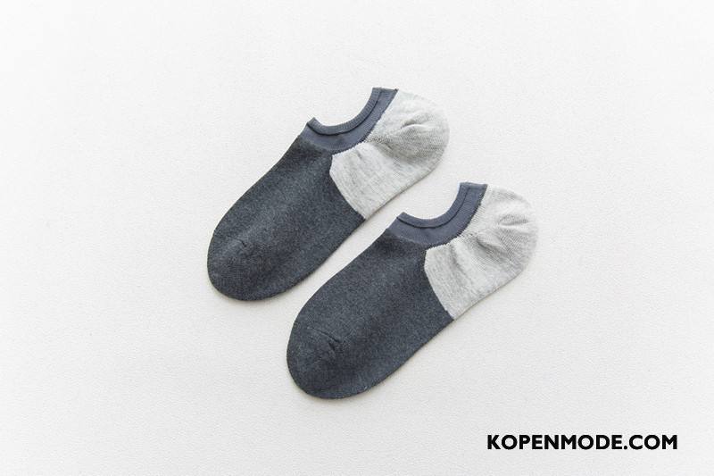 Sokken Heren Zomer Dun Casual Mannen Nieuwe Korte Sok Blauw