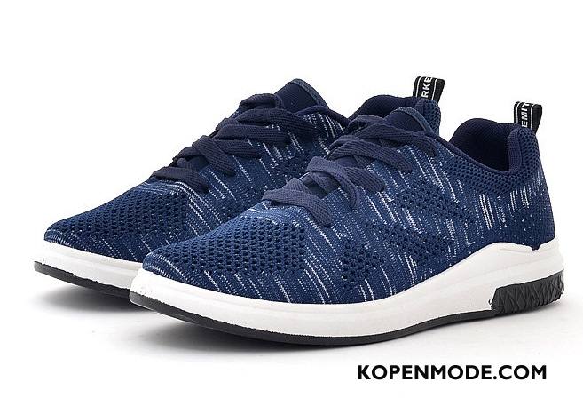 Sportschoenen Heren 2018 Mannen Trend Gebreide Alle Wedstrijden Maas Blauw