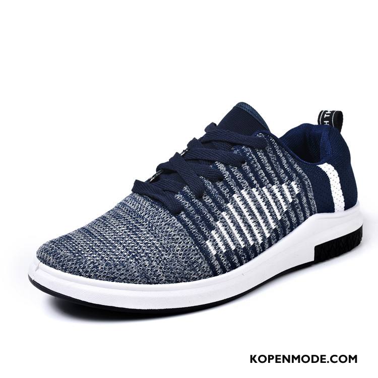 Sportschoenen Heren 2018 Mode Casual Mannen Gebreide Blauw