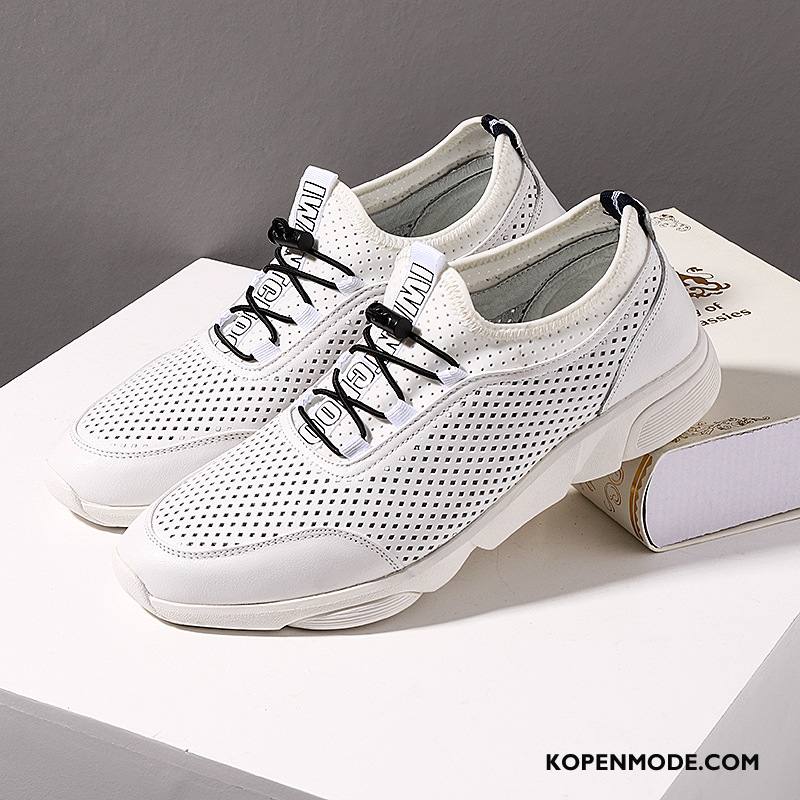 Sportschoenen Heren Kant Echt Leer 2018 Mode Leren Schoenen Casual Zwart
