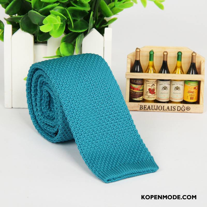 Stropdassen Heren Breien Mannen Casual Smal Nieuw 5 Cm Effen Kleur Purper