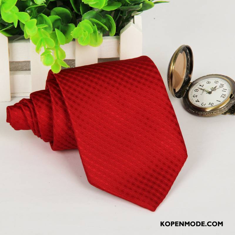 Stropdassen Heren Casual Zijde Business Bloemen Mannen Streep Rood