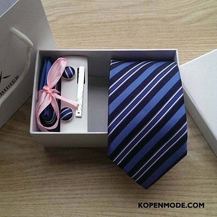 Stropdassen Heren Geschenkdoos Bruidegom Geklede Casual Streep Mannen Roze Rood