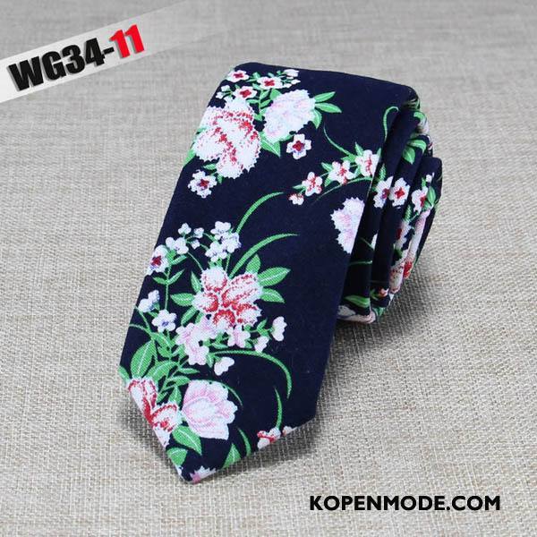 Stropdassen Heren Mode Business Doek Mini 6 Centimeter Van Katoen Zwart