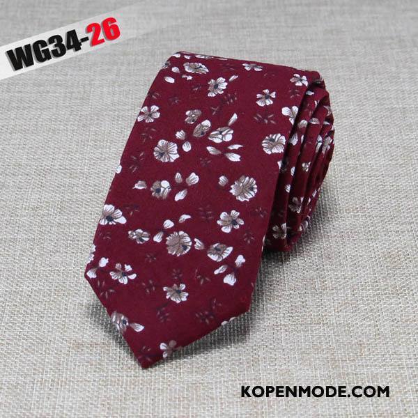 Stropdassen Heren Mode Business Doek Mini 6 Centimeter Van Katoen Zwart