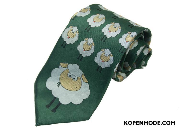 Stropdassen Heren Patroon Mannen Casual Stijl Groen